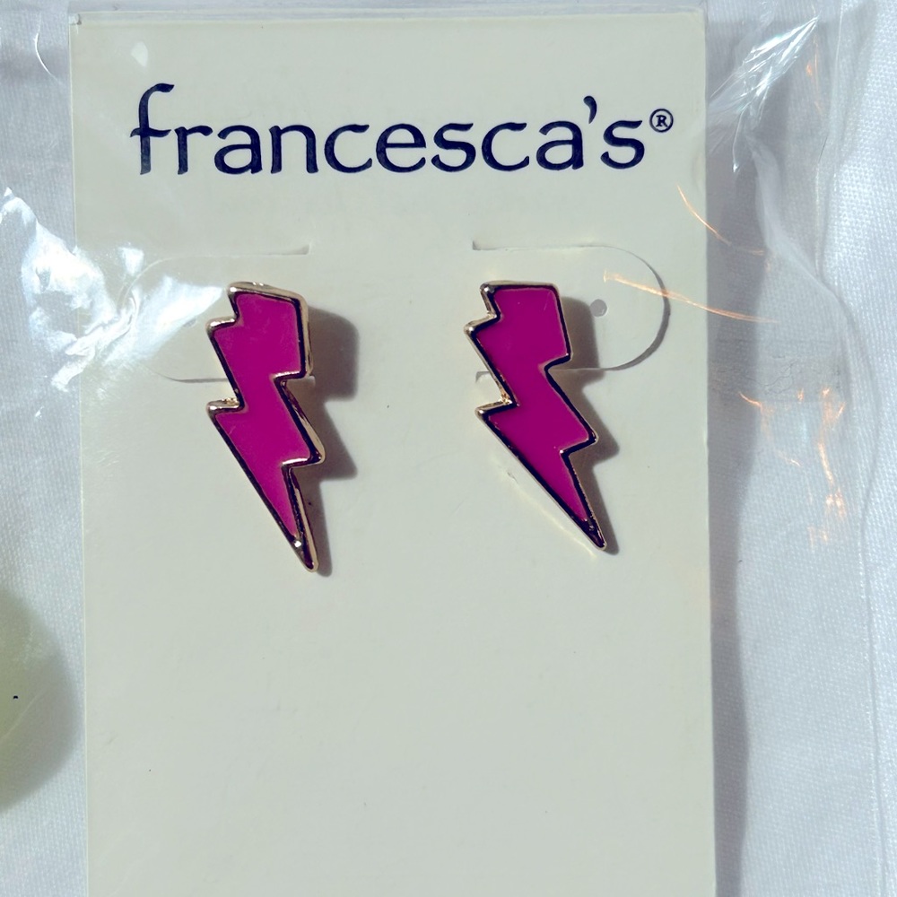 Scarlett Lightning Bolt Studs